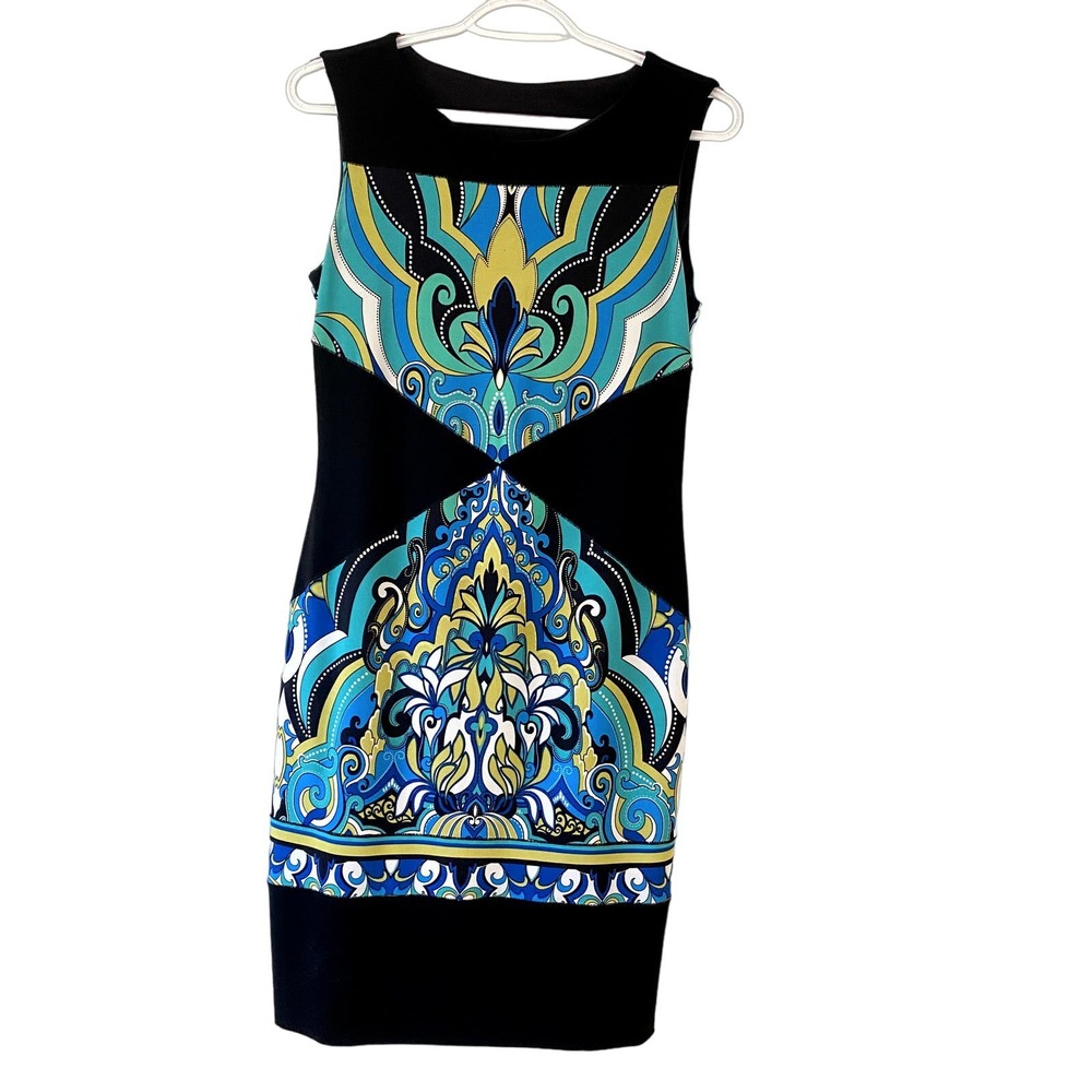 Above the Knee Black and Blue dress